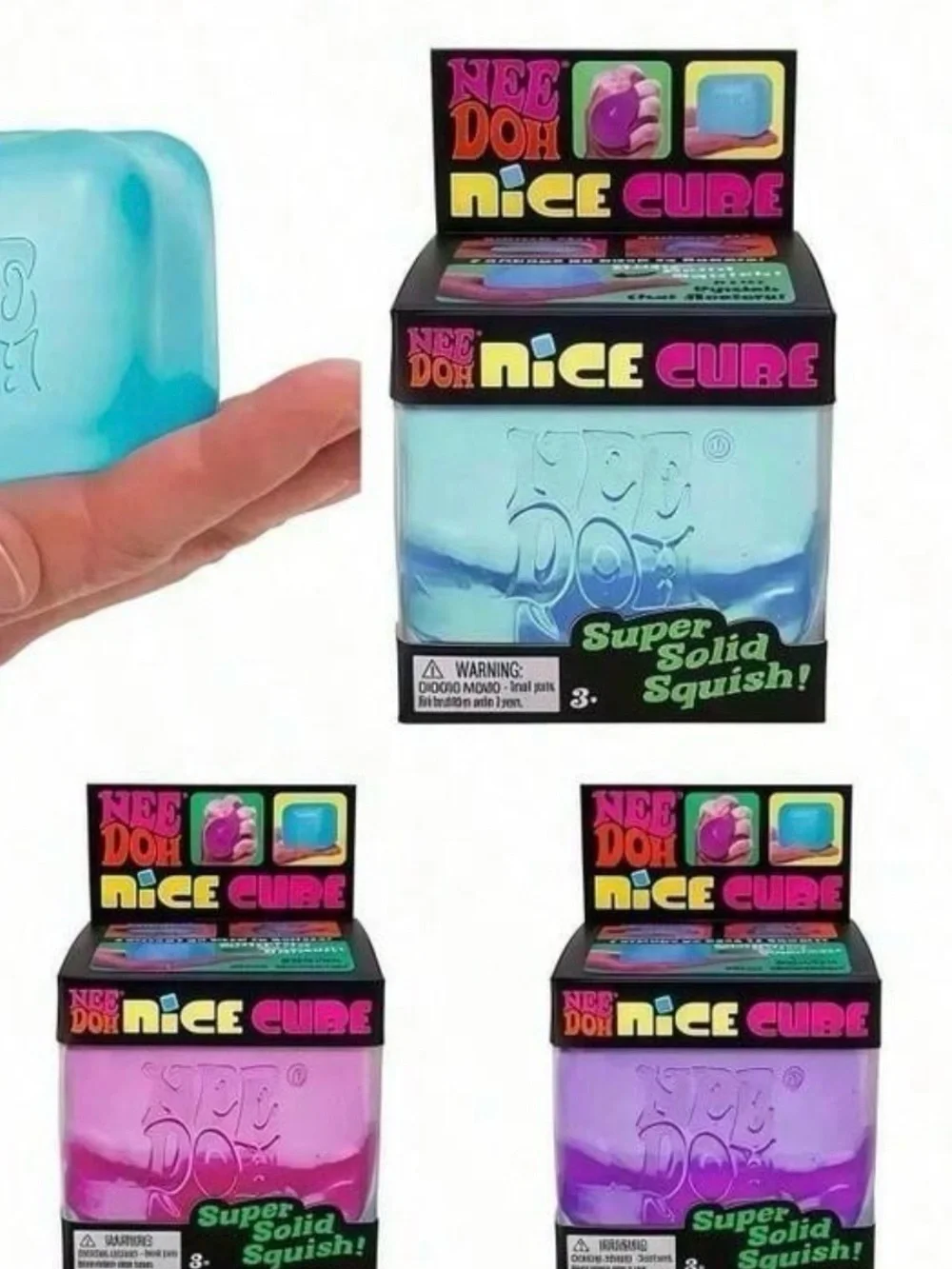 Needoh Nice Cube Super Solid Squish - PINK💕
